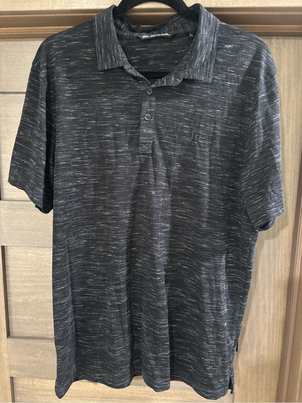 Travis Mathew Black Heather Short Sleeve Polo